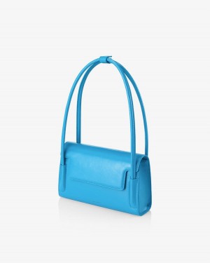 Find Kapoor Marty Bag 26 Crinkled Tote Schultertasche Damen Türkis Blau | ILX1882AE