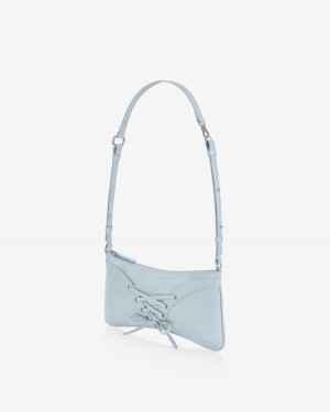 Find Kapoor Ribbon Tie Tote Schultertasche Damen Grau Blau | QJY2470NF