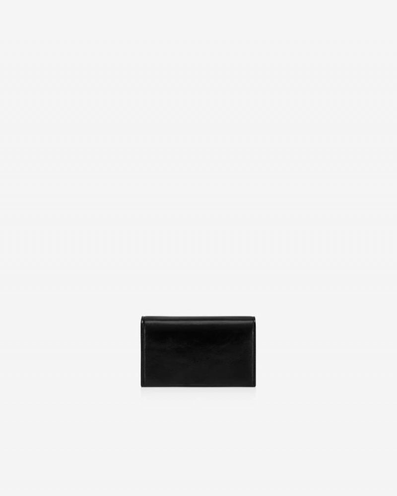 Find Kapoor Flamma Flap Card Tote Geldbörse Damen Schwarz | TFH4263XN