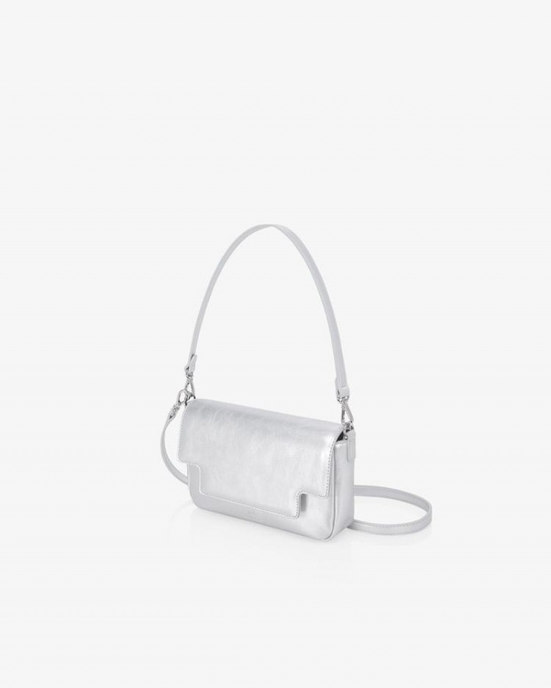 Find Kapoor Lia Bag 19 Crinkled Tote Umhängetasche Damen Silber | NVU1113FQ