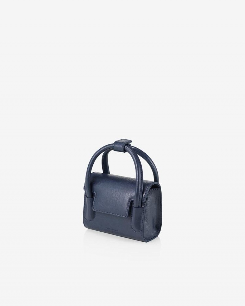 Find Kapoor Marty Bag 12 Crinkled Tote Umhängetasche Damen Navy Blau | EVL6637TC