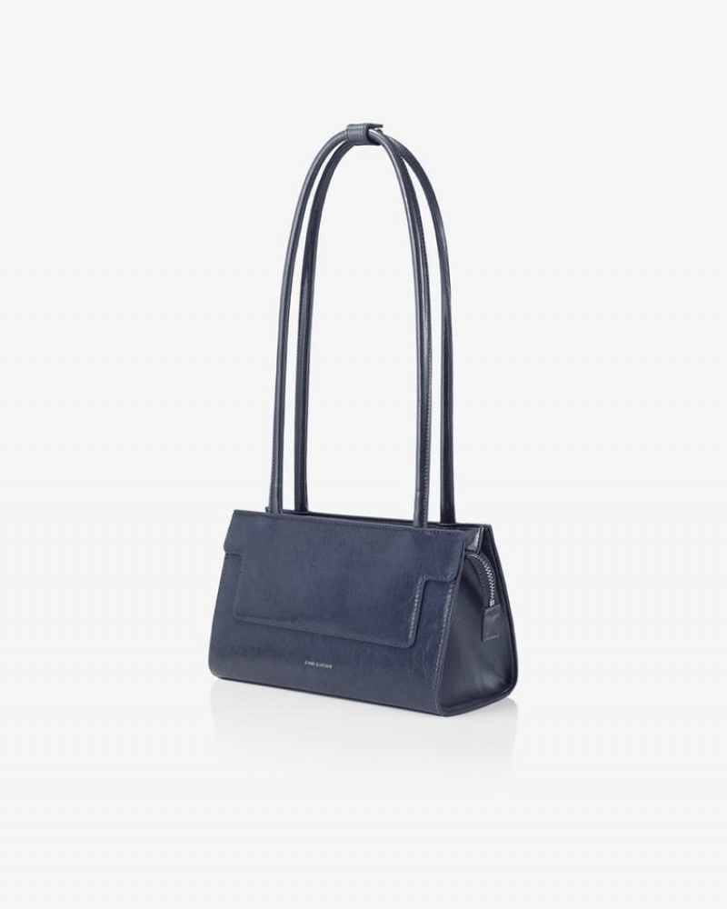 Find Kapoor Marty Brick Bag 24 Crinkled Tote Schultertasche Damen Navy | IGL798VP