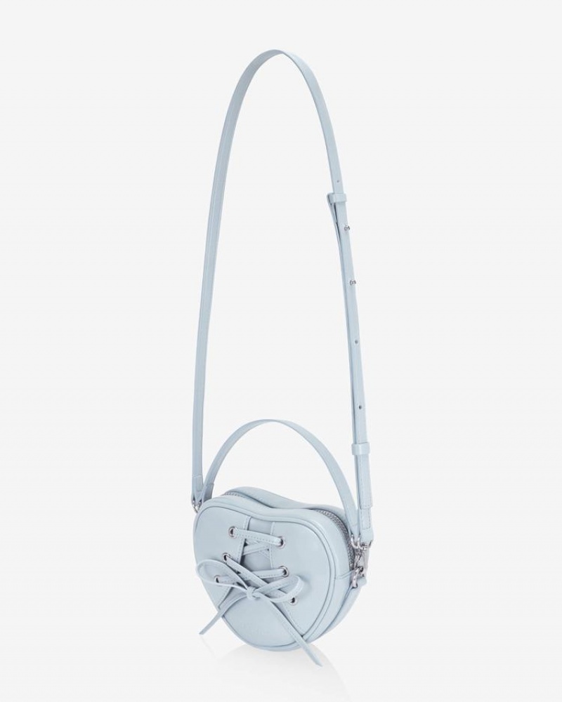 Find Kapoor Ribbon Tie Heart Tote Umhängetasche Damen Grau Blau | TKA8854OS