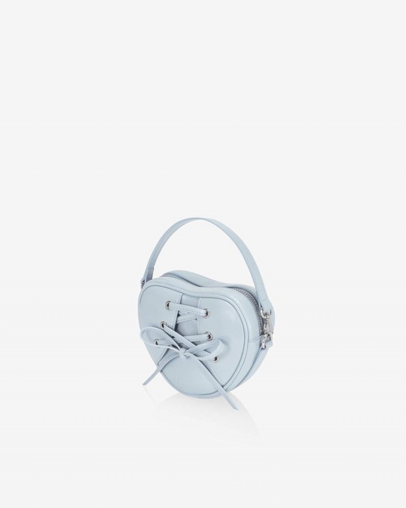 Find Kapoor Ribbon Tie Heart Tote Umhängetasche Damen Grau Blau | TKA8854OS