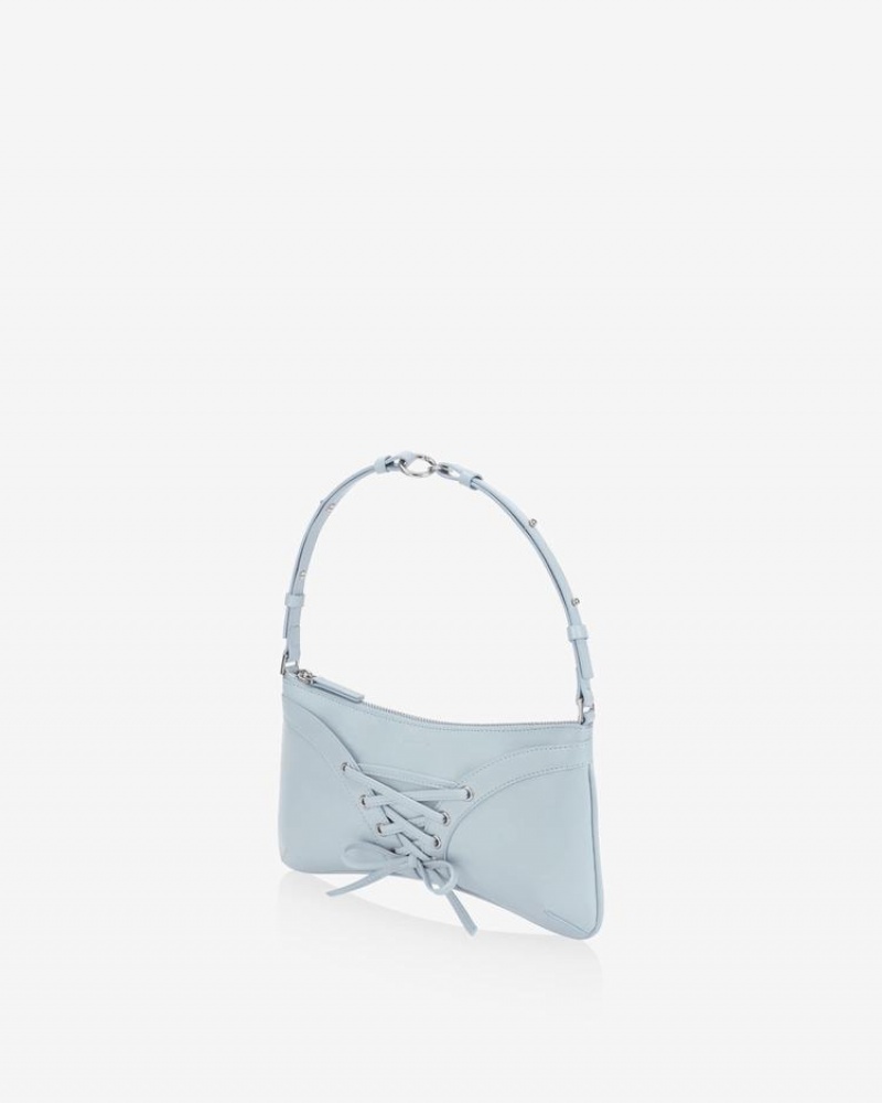 Find Kapoor Ribbon Tie Tote Schultertasche Damen Grau Blau | QJY2470NF